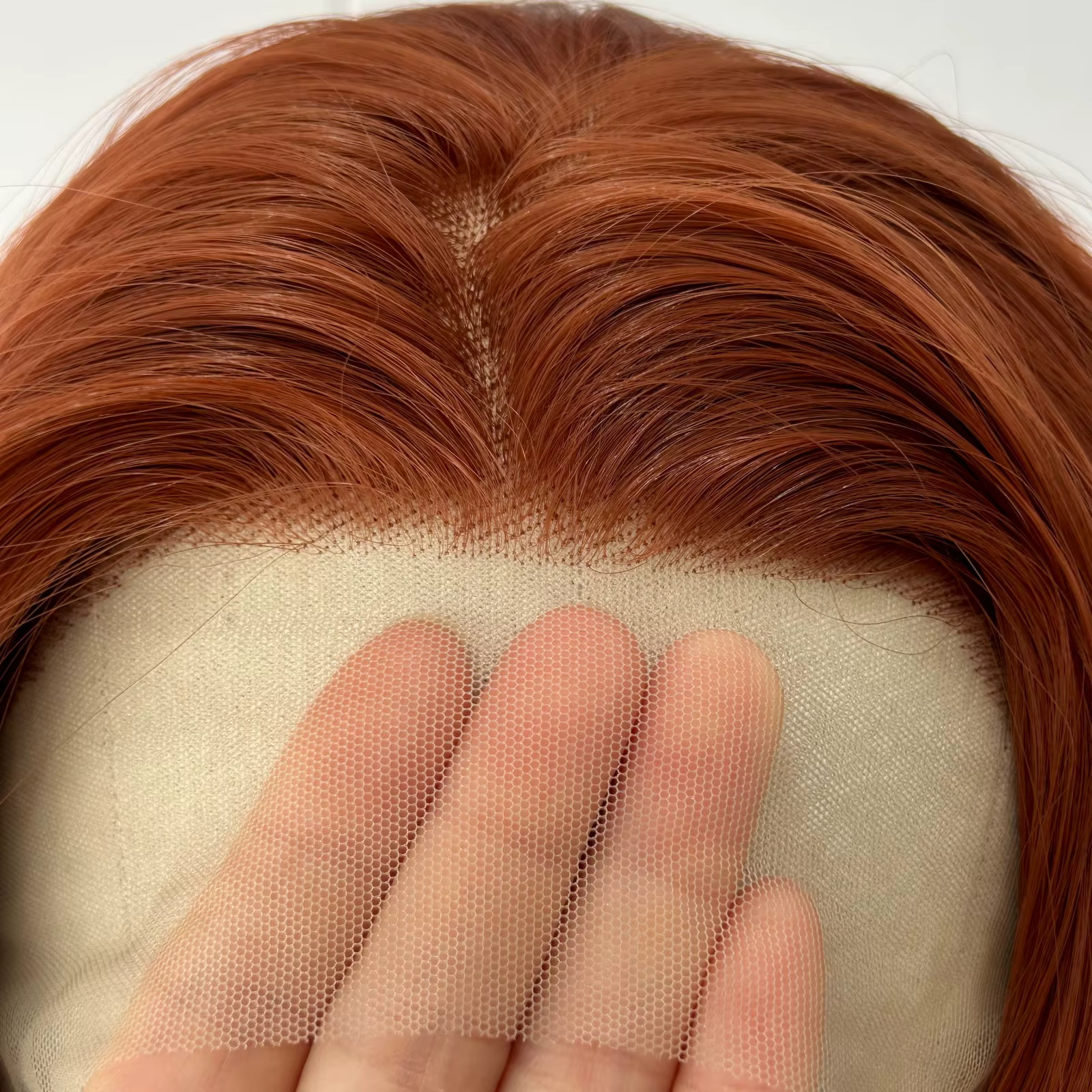 Perruque Bob synthétique courte ondulée rouge cuivre pour femmes