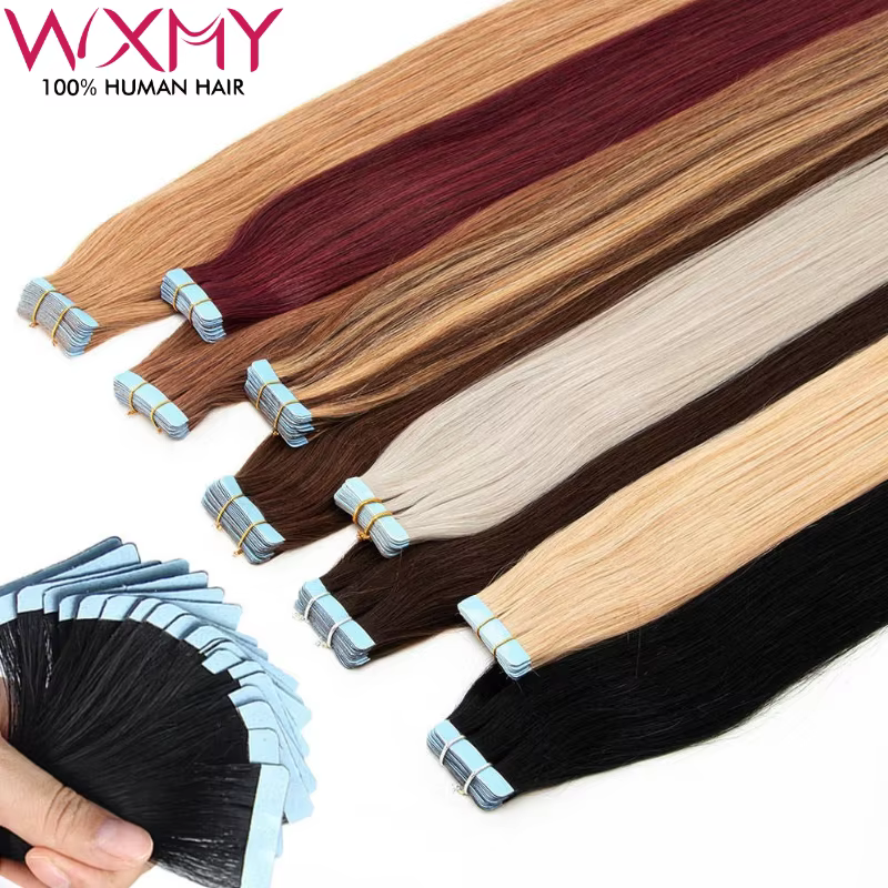 Extensions de cheveux humains Remy lisses de 14 à 28 pouces
