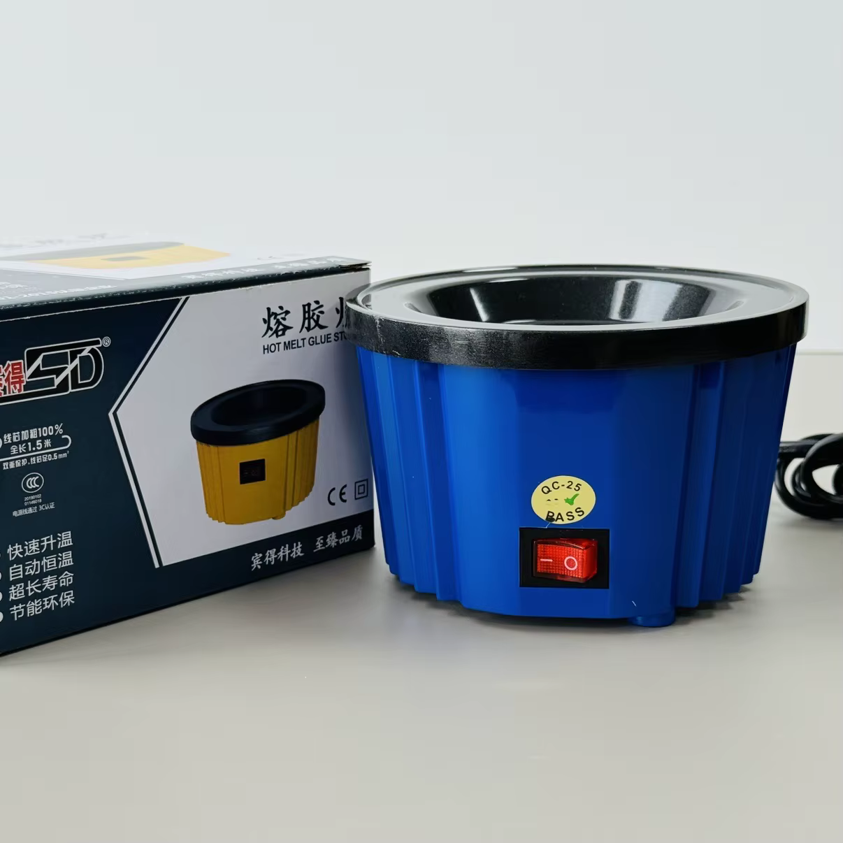 Pot de colle chaude avec 100W kératine