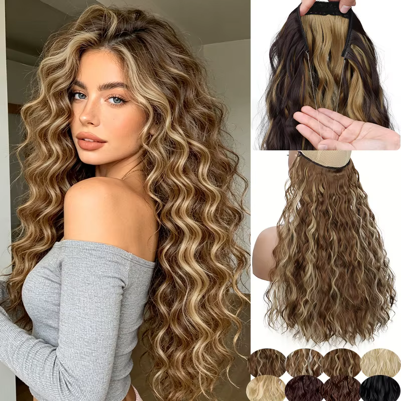 Extensions de cheveux à fil invisible