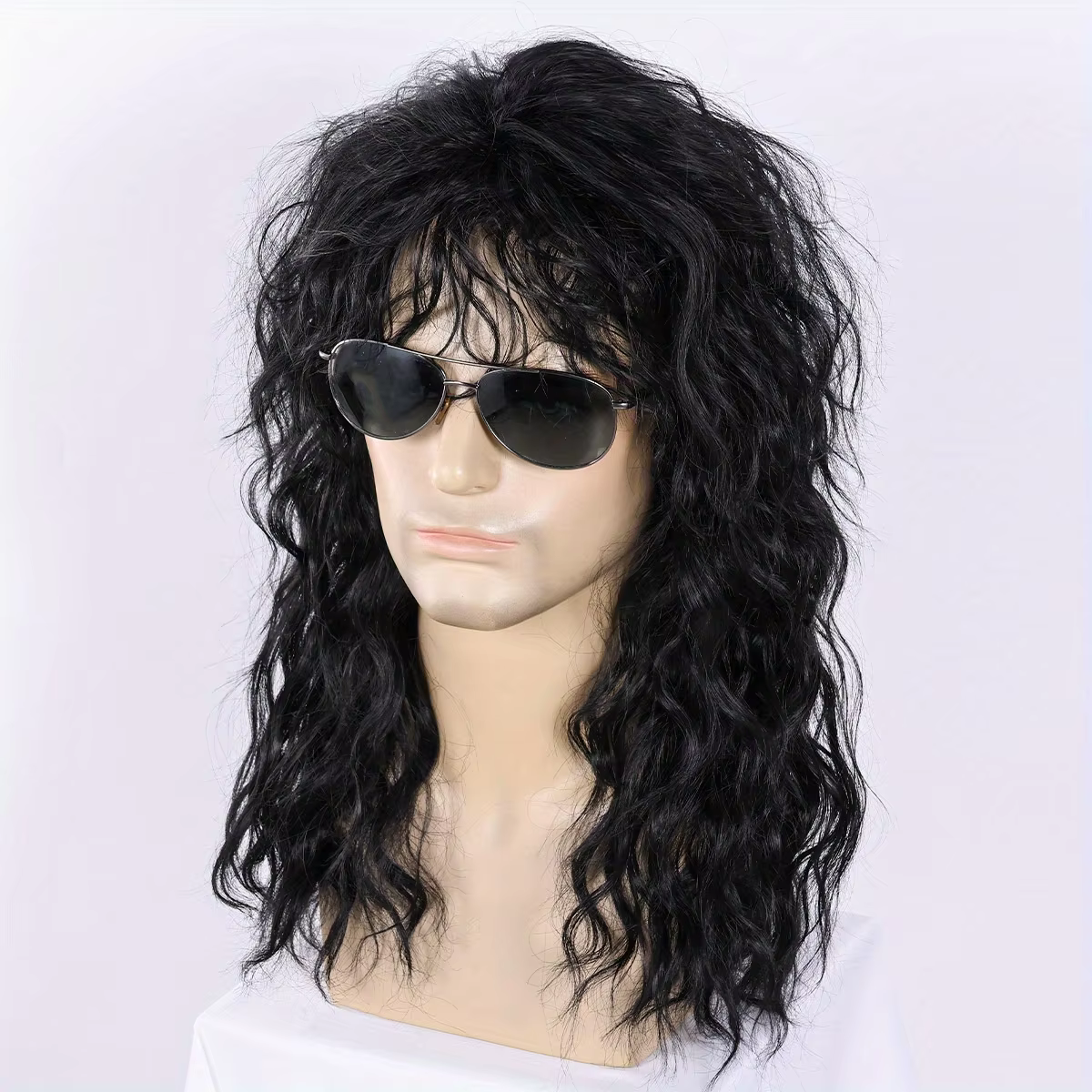 Perruque synthétique pour homme style Glam Rock Punk des années 70 et 80