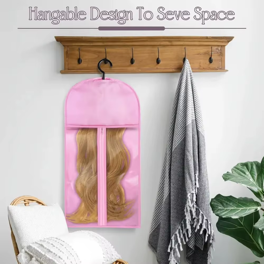 Sacs de rangement pour perruques avec cintres