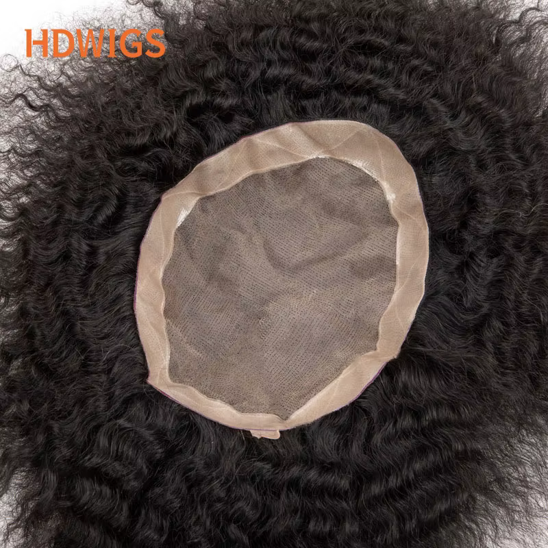 Prothèse capillaire homme bouclée 20 mm