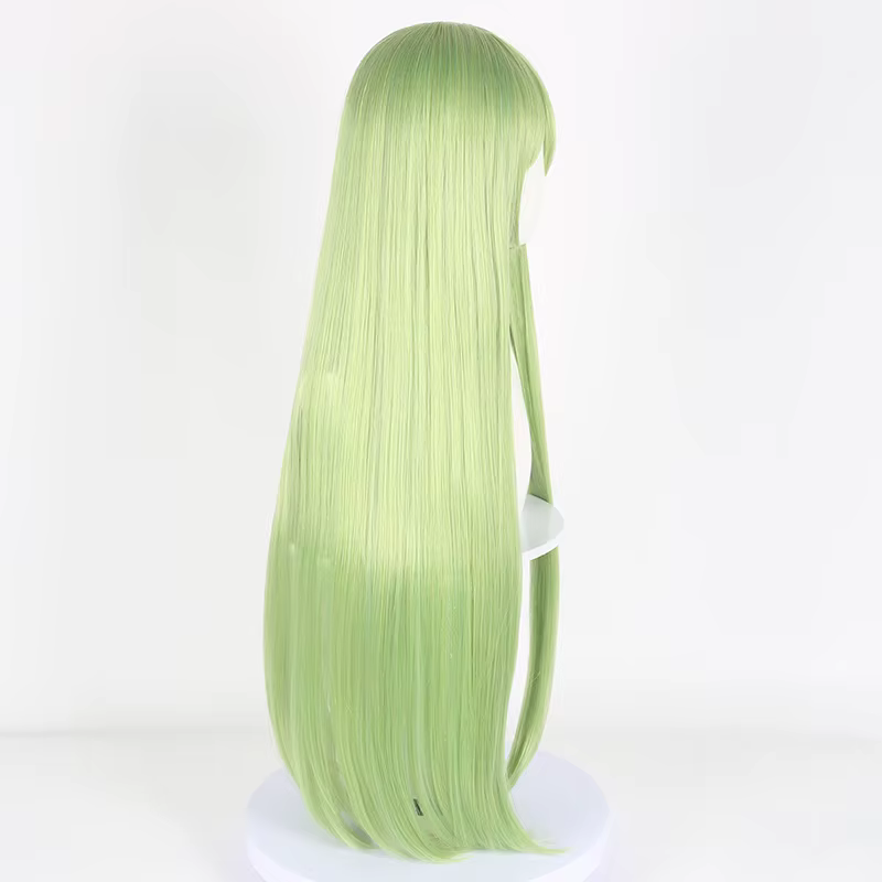Perruque synthétique longue et droite de haute qualité, verte, pour cosplay de personnage de bande dessinée, perruque pour reality show