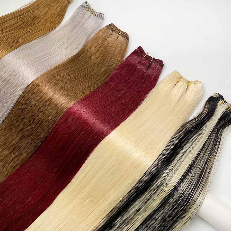 Extensions de cheveux humains lisses Remy européens