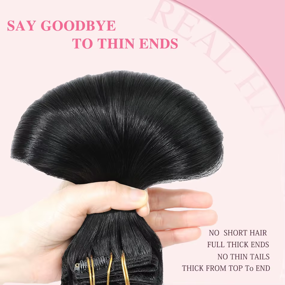 Extensions de cheveux à clipser de 120 g
