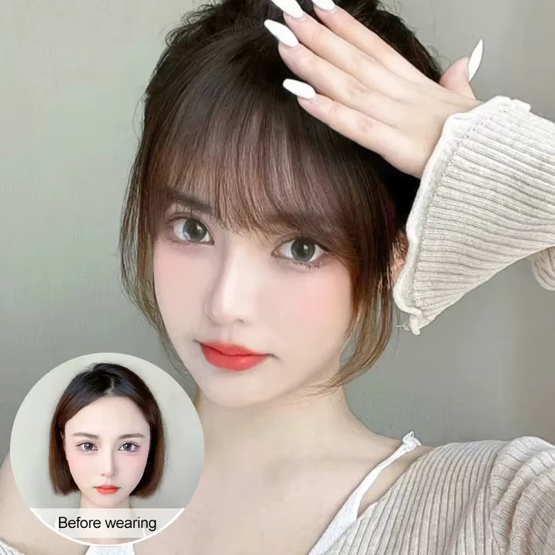 Faux Air frange cheveux Extension à clips