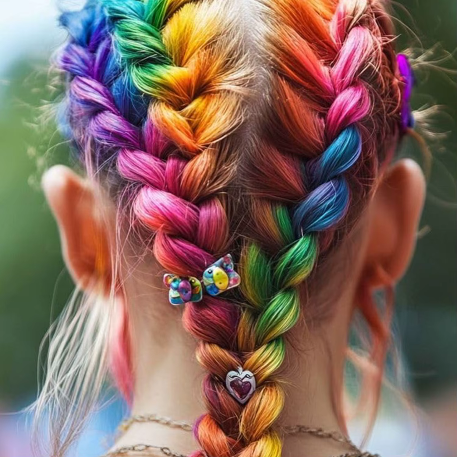 Extensions de cheveux colorés de 22 pouces