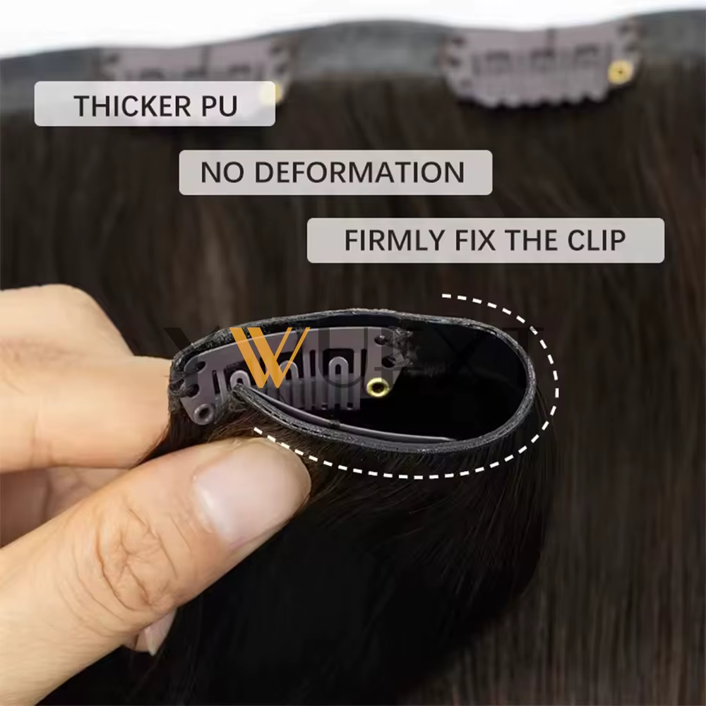 Extensions de cheveux invisibles à clipser en PU