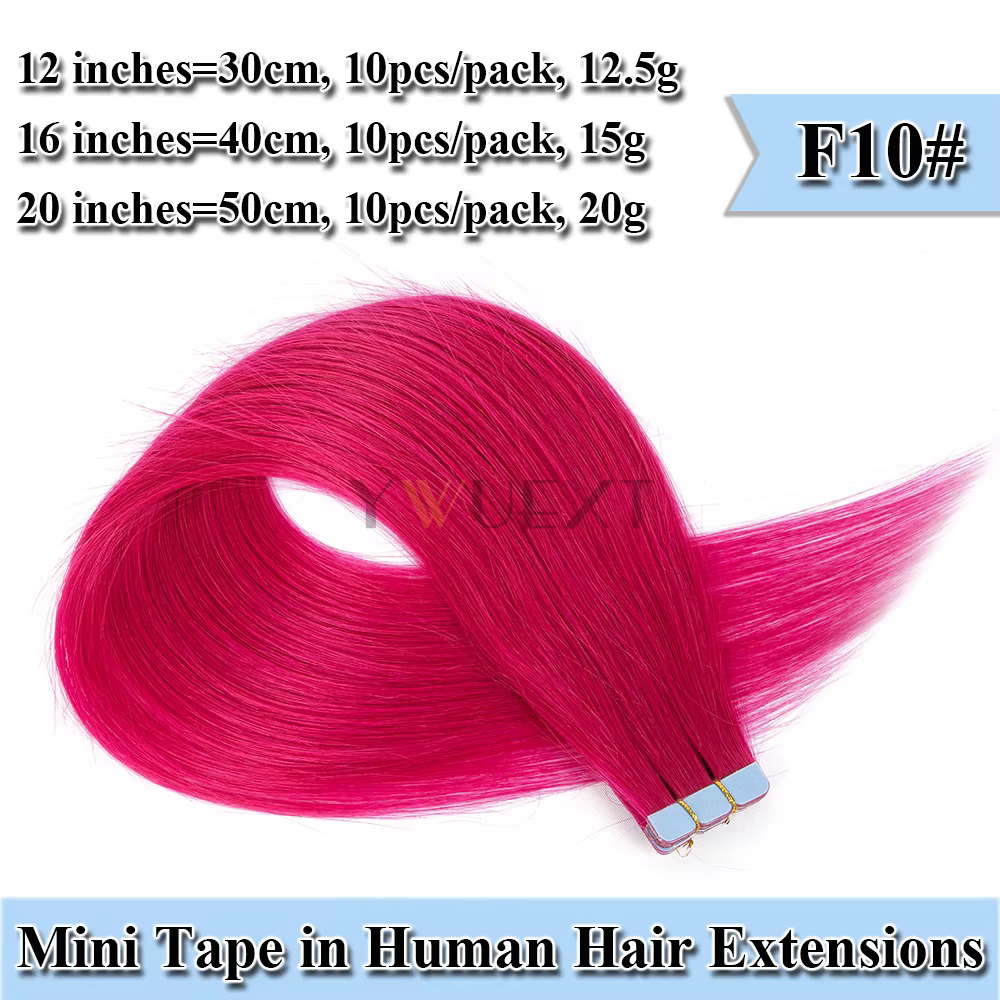 Mini bande de cheveux humains de 12 à 20 pouces
