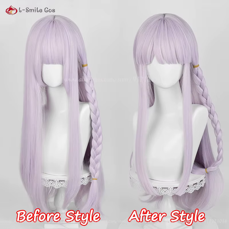 Kirigiri Kyoko Cosplay perruque 80 cm violet clair perruques pour femmes