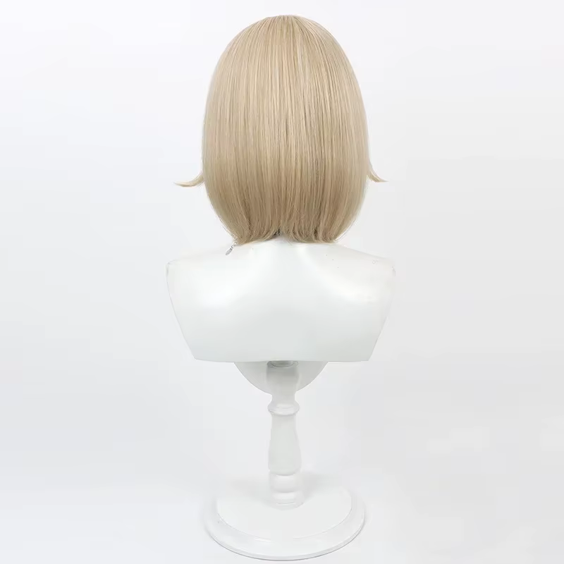 Delicious in Dungeon Falin Cosplay perruque synthétique Touden Blonde cheveux courts femmes