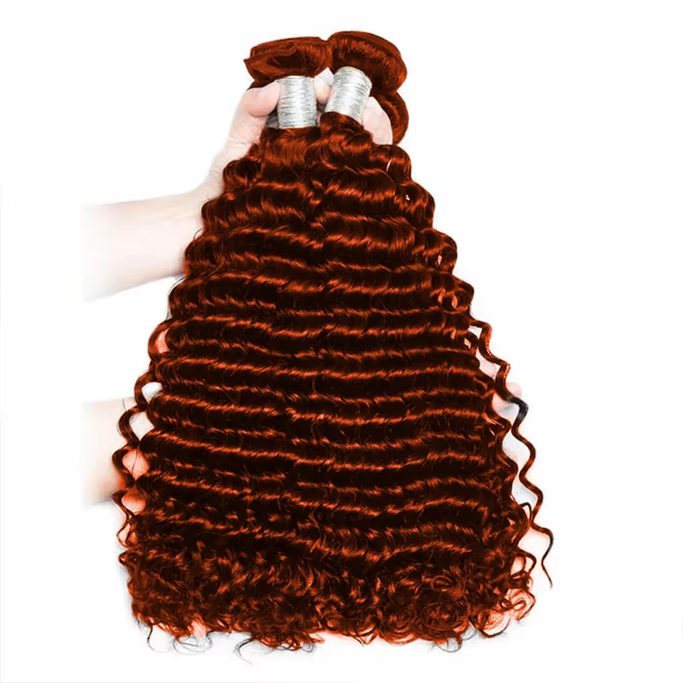Cheveux d'Arietis # 350 gingembre vague profonde paquets