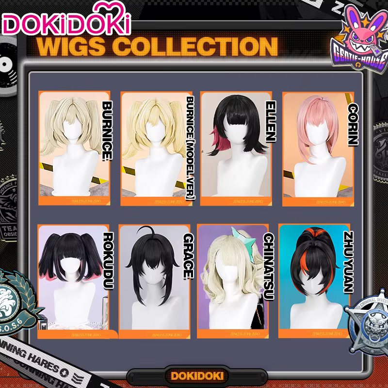 EN STOCK Perruque Burnice White Grace Nangong Yu Sunna Ellen Joe Zhu Yuan Soldier 11 Game Zenless Zone Zero DokiDoki ZZZ 40cm Hair