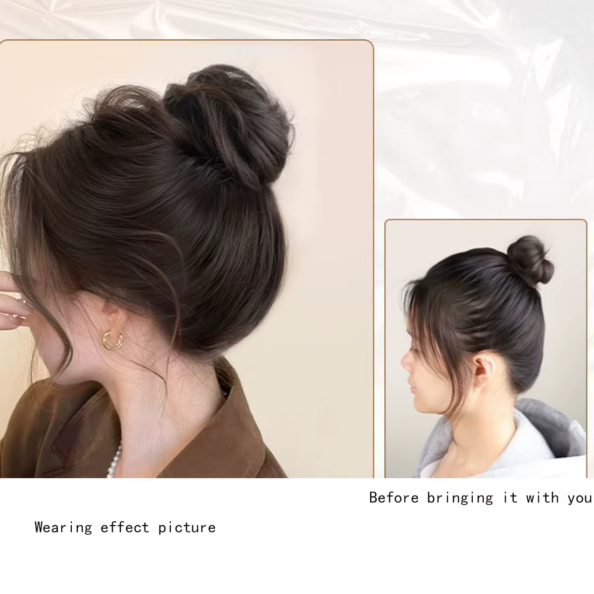 Perruque Updo synthétique facile à porter