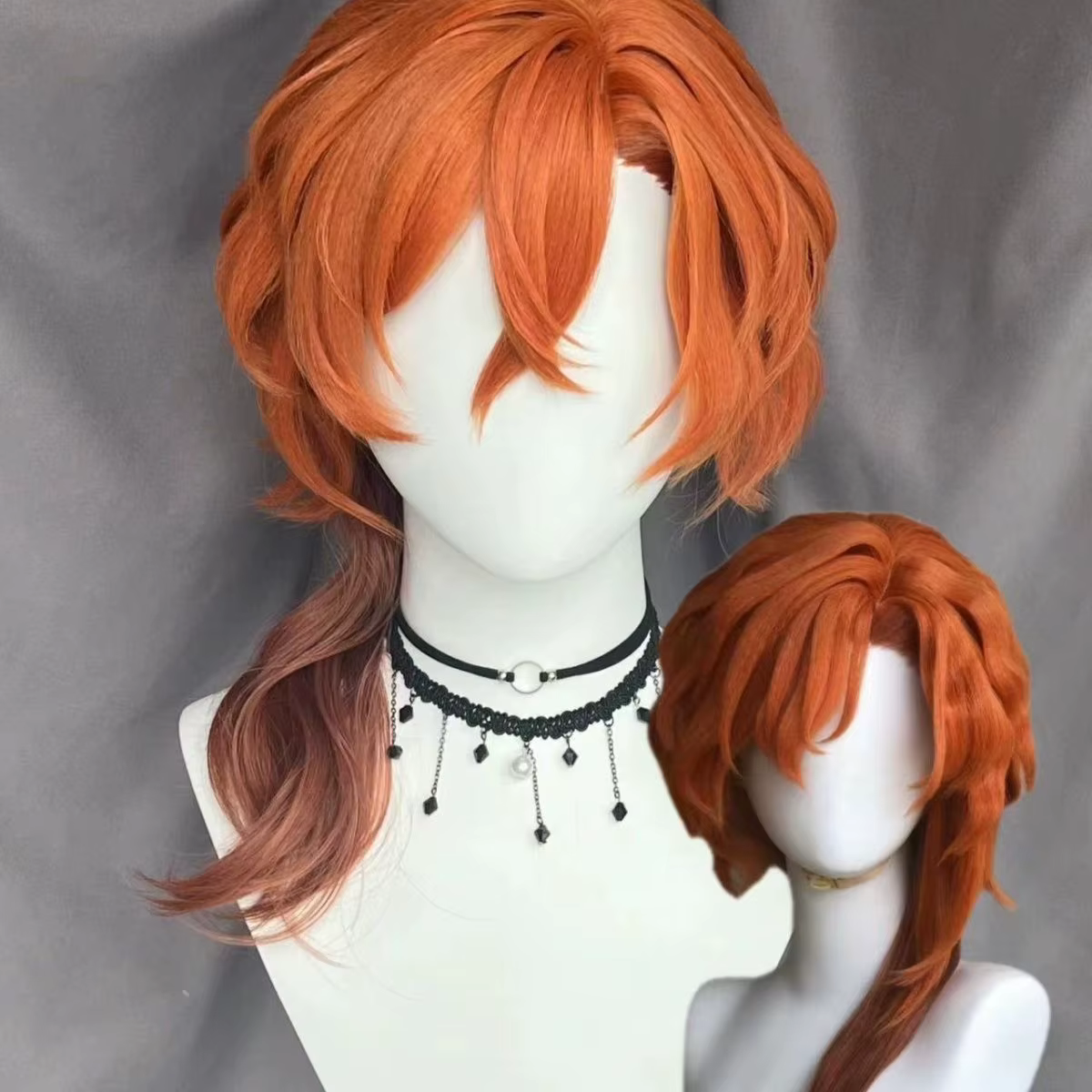 Vente de liquidation! Perruque de cosplay Chuya Nakahara économique | Fibre résistante à la chaleur