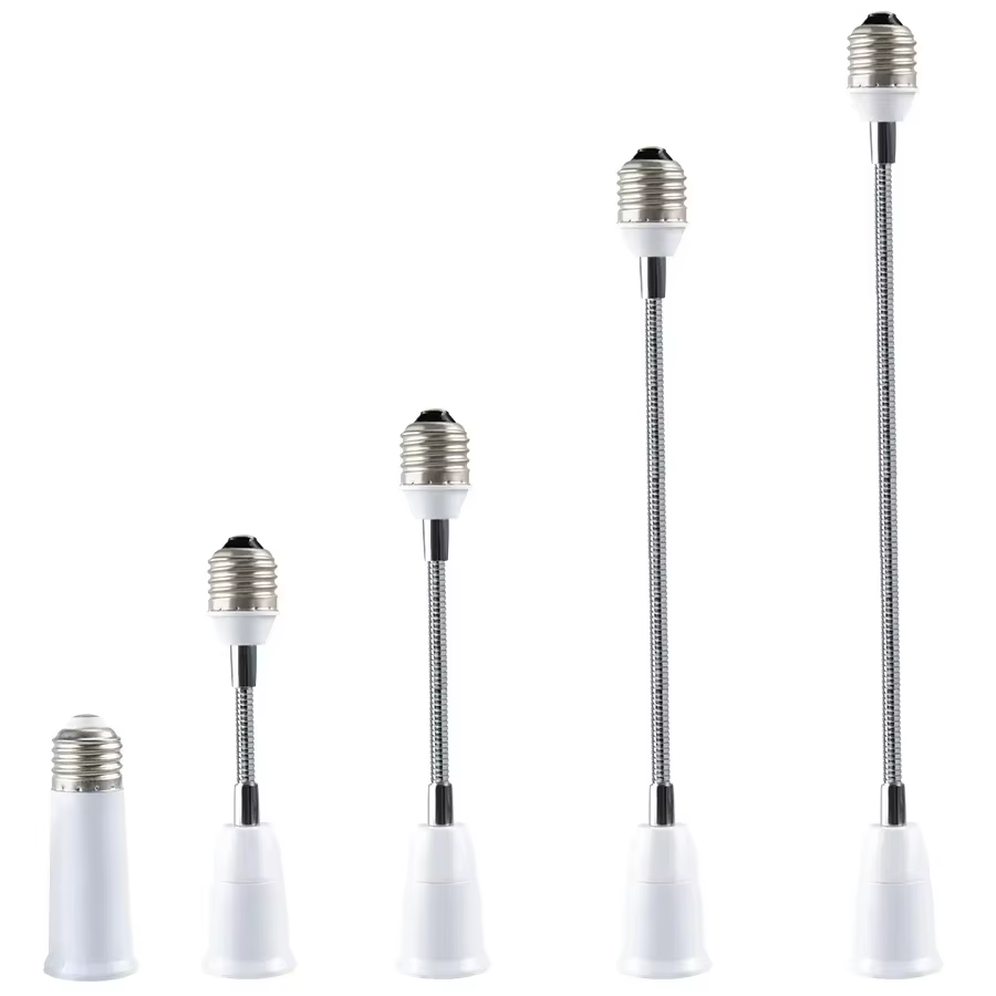 Prolongateur de douille d'ampoule, support de lampe à base rotative, convertisseur d'extension, 12 cm, 20 cm, 30 cm, 40 cm, 50cm