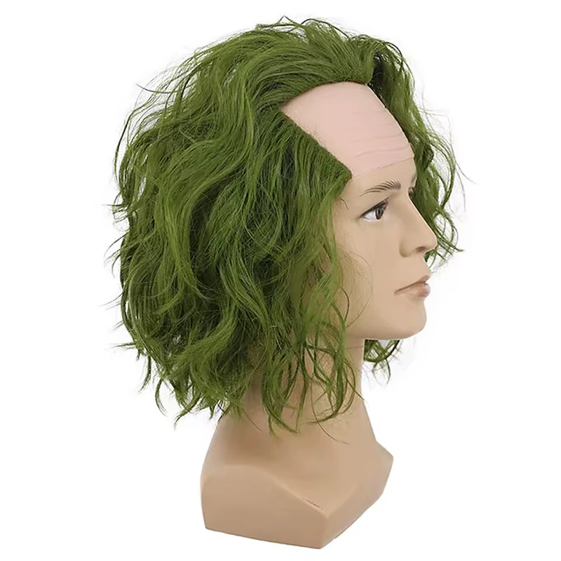 HAIRJOY perruques de Cosplay vertes pour hommes