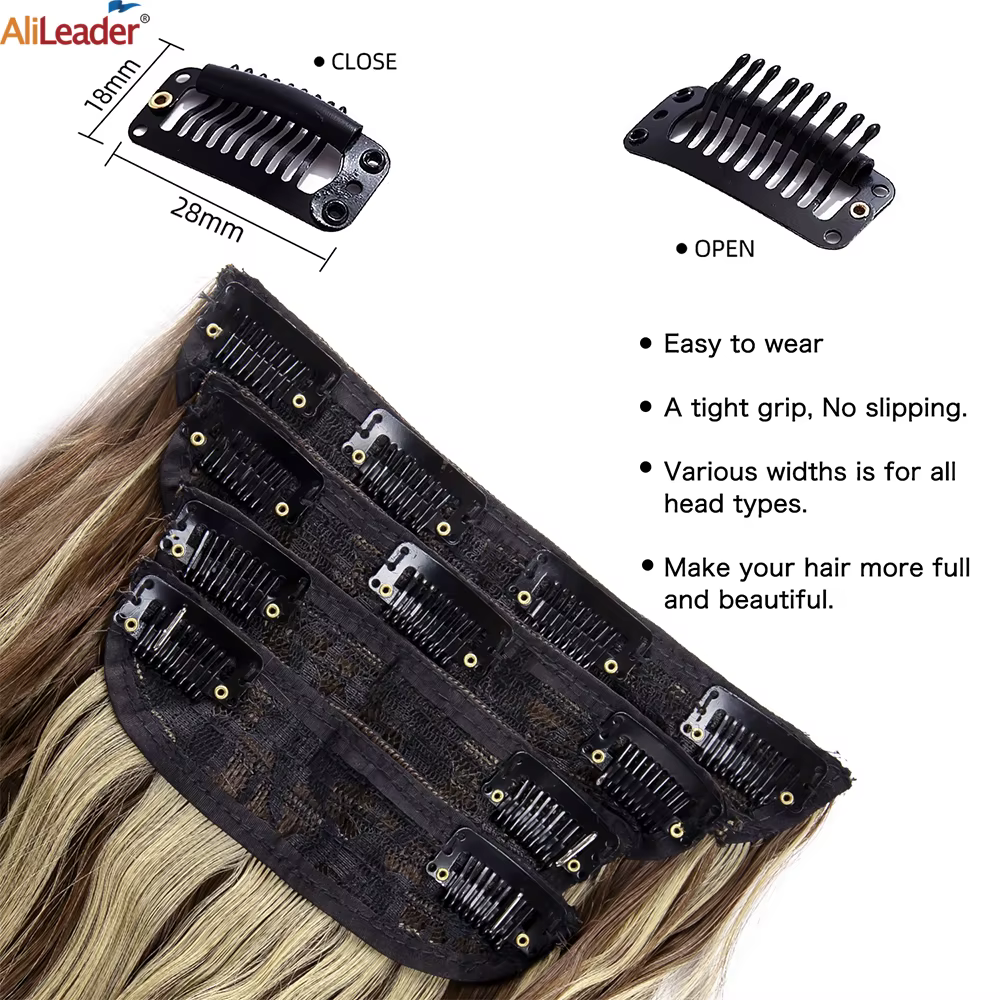 Extensions de cheveux synthétiques à clips