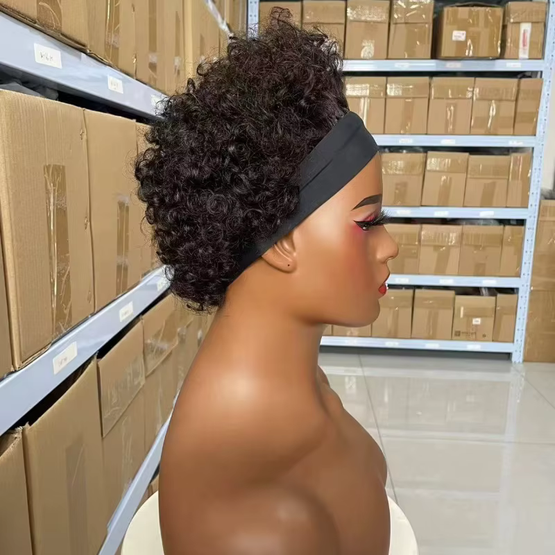 Perruques complètes en cheveux humains bouclés crépus de haute qualité