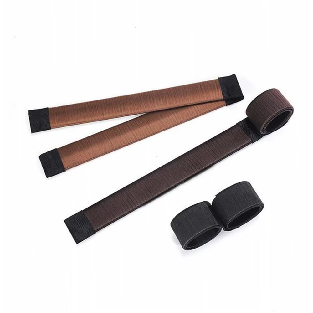 Tresse française outils de coiffure bricolage fabricant de chignon magique accessoires de tresse de cheveux torsion éponge beignet chignon fabricant coiffure marron