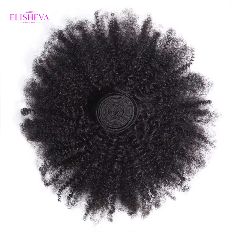ELISHEVA Lot de 1/3/4 mèches de cheveux humains indiens bruts