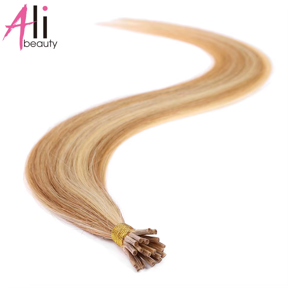 Droit I Tip Extensions de cheveux humains 100%