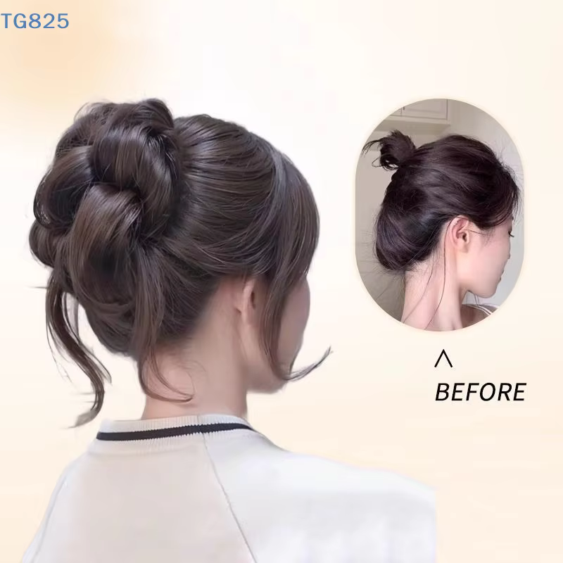 Nouveau Chignon Synthétique Effet Coiffure Désordonnée avec Pince à Cheveux