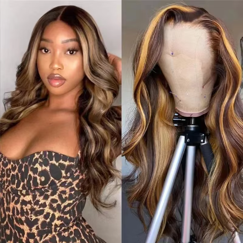 Nouvelle perruque en cheveux humains Highlight