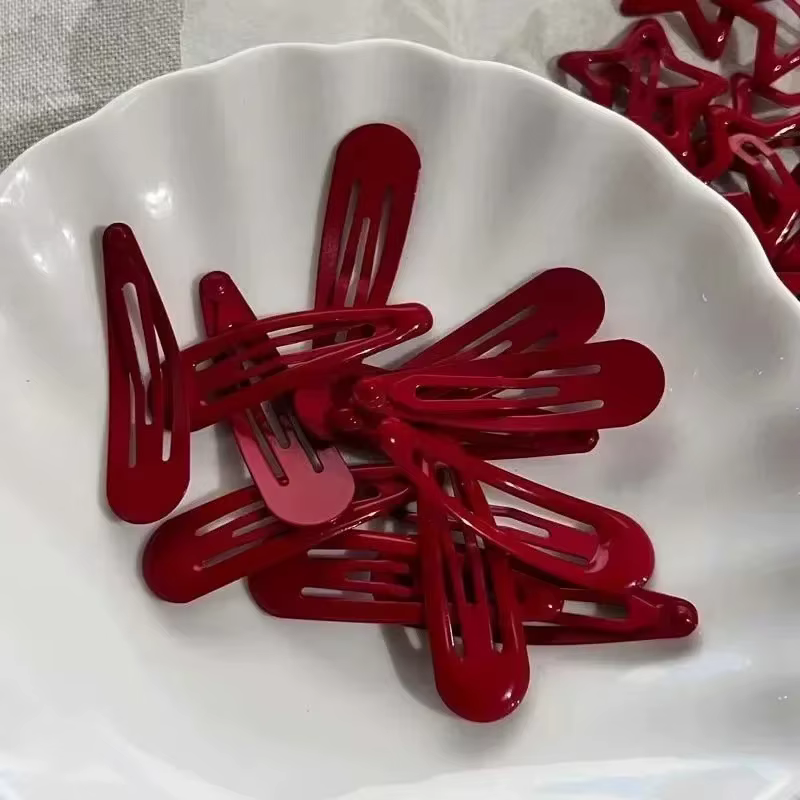 5-50 pièces, pinces à cheveux rouges du Nouvel An 2026
