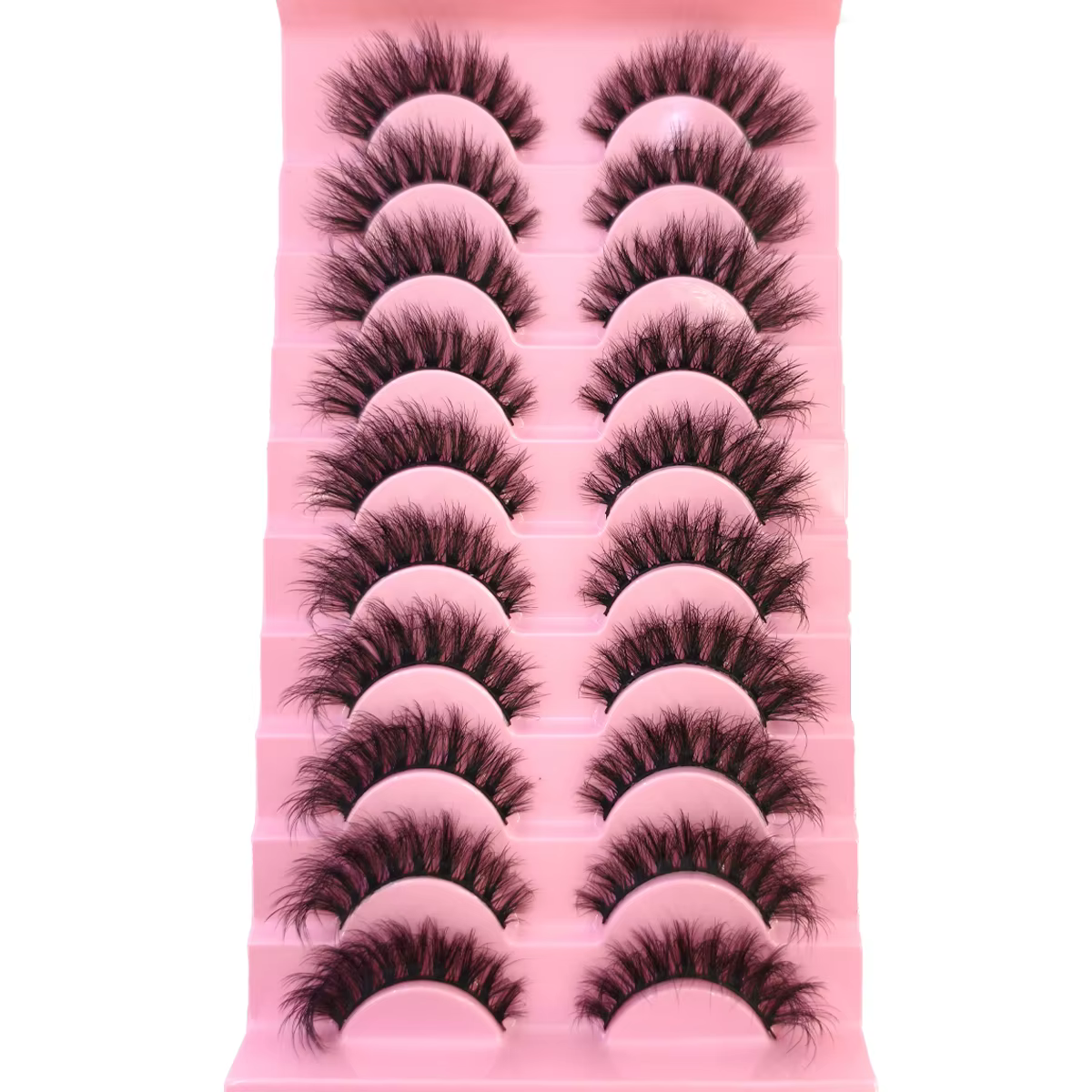 10 paires mélange de cils vison moelleux dramatique Faux