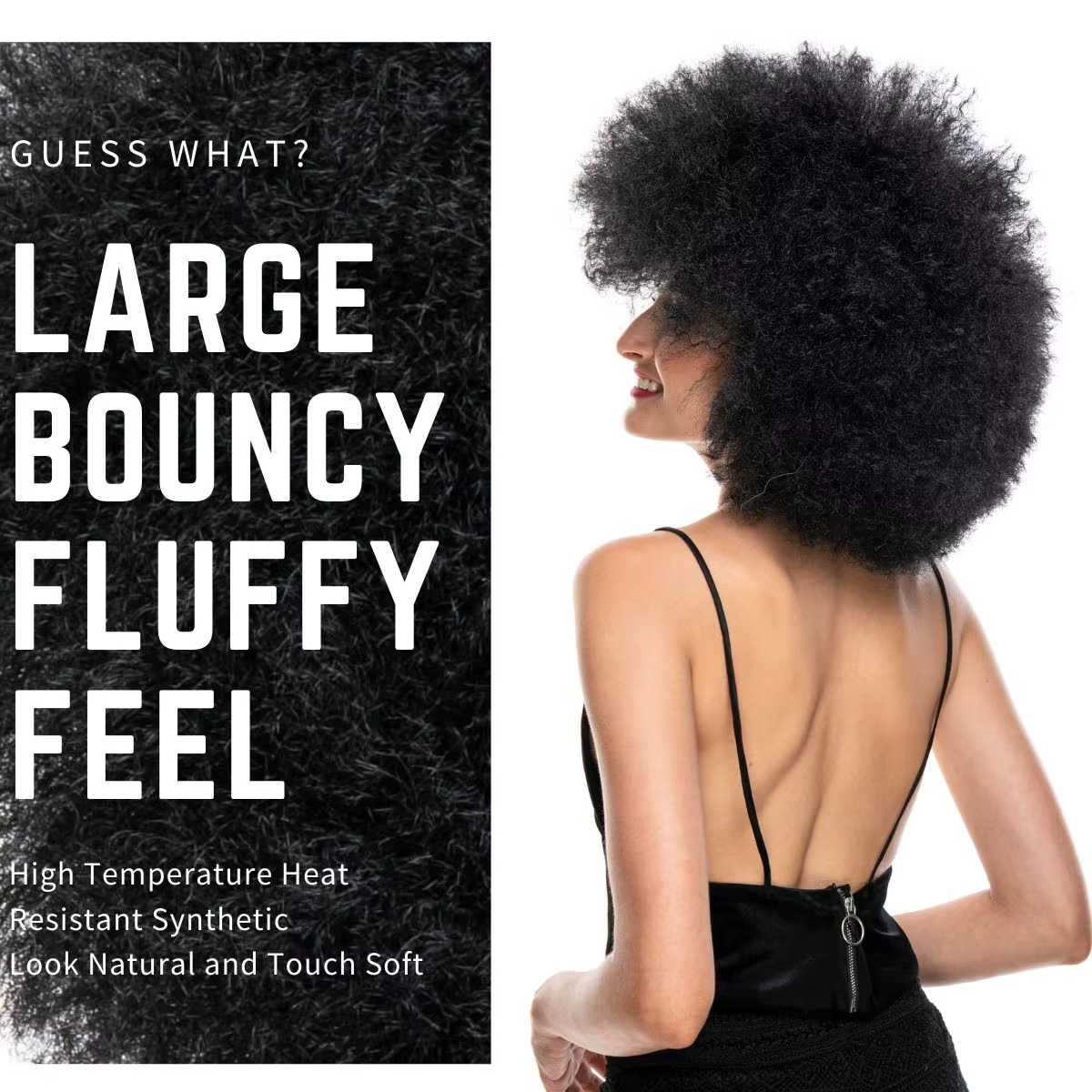 Perruques synthétiques Afro bouclées des années 70 pour femmes noires