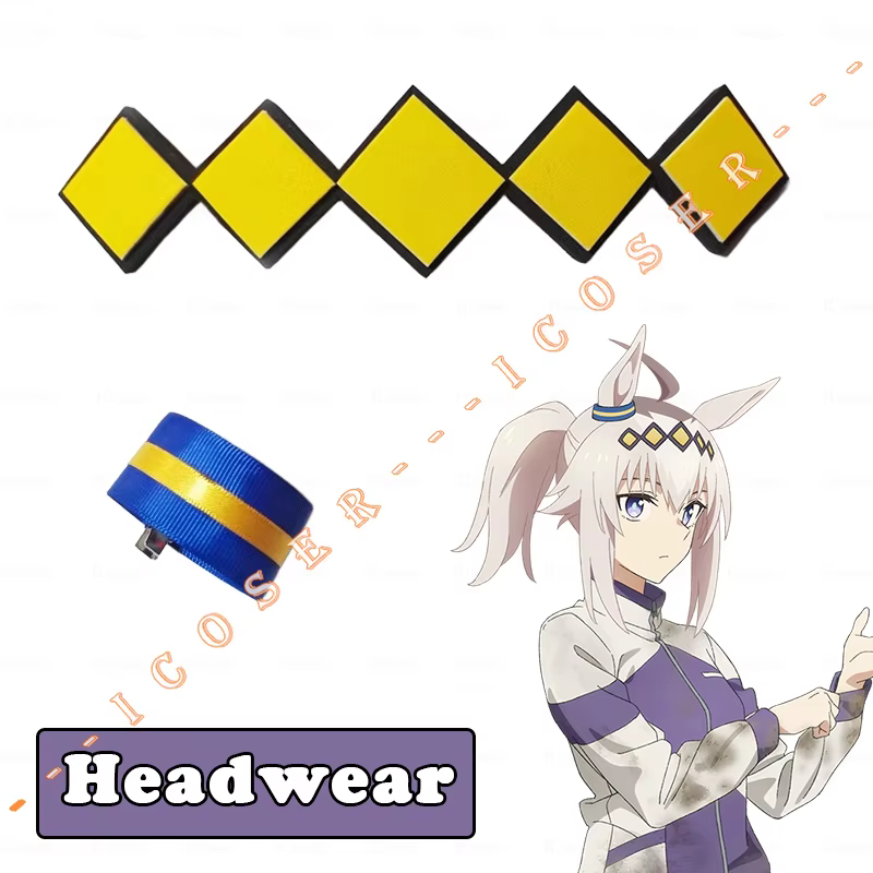 Anime Uma Musume cendrillon gris Oguri casquette Cosplay perruque chapeaux lumière blanche cheveux oreilles Halloween fête femmes filles carnaval accessoires