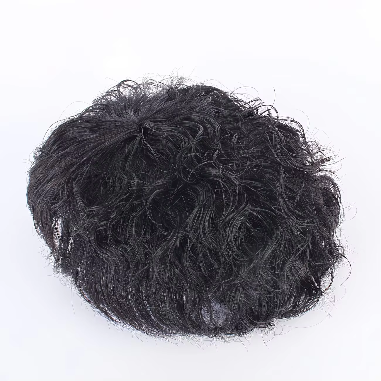 Perruque de cheveux humains bouclés pour hommes de 4 pouces