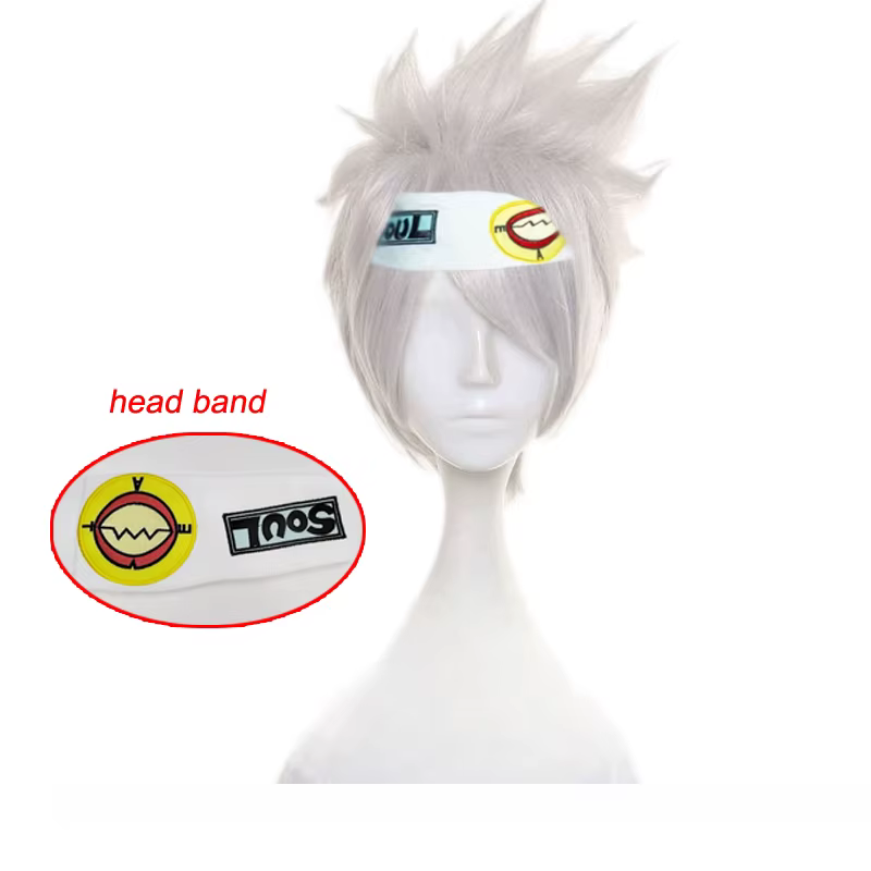 Perruque de cosplay courte synthétique pour anime Soul Evans