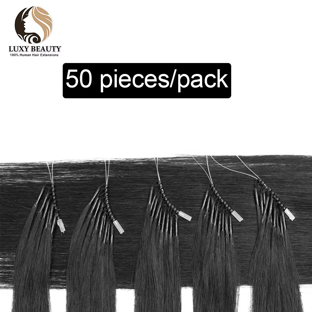 8D Micro perle Extensions de cheveux humains Silicone Nano anneau Extension