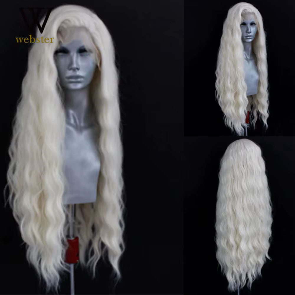 Webster – perruque Lace Front Wig synthétique Blonde