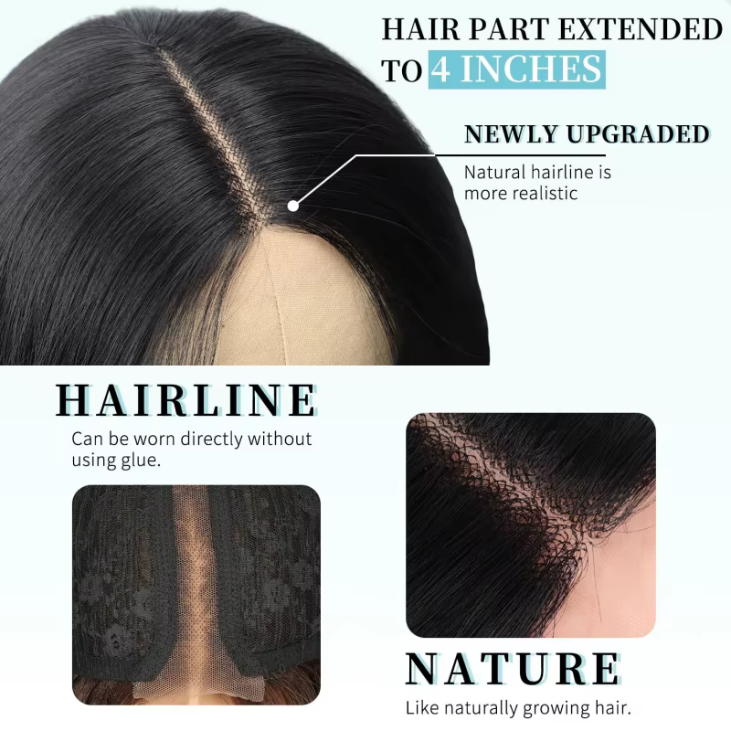 Wigundle HAIR Perruque noire pour femme