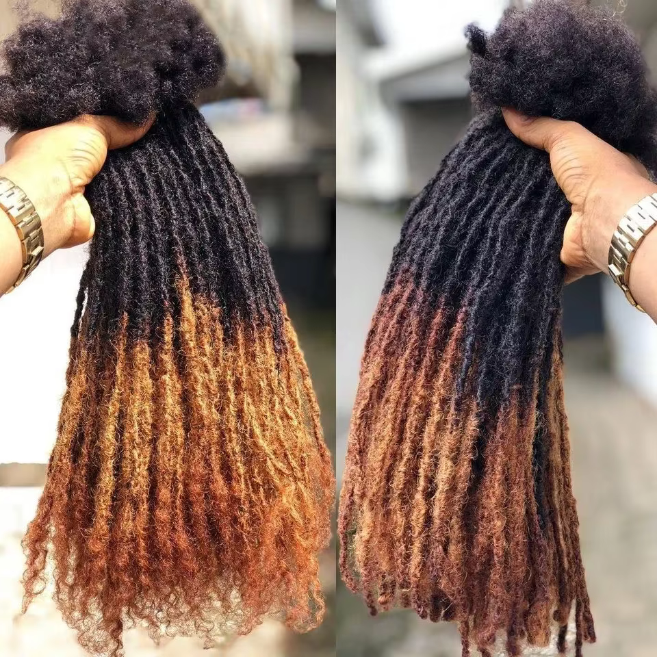 Extensions de cheveux humains brésiliens Dreadlocks Loc crépus droites vente en gros tresses au Crochet