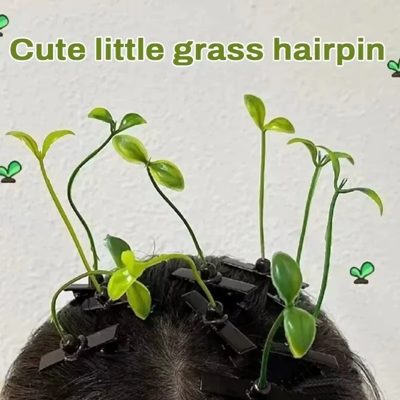 Pinces à cheveux mignonnes en forme de pousses de haricots