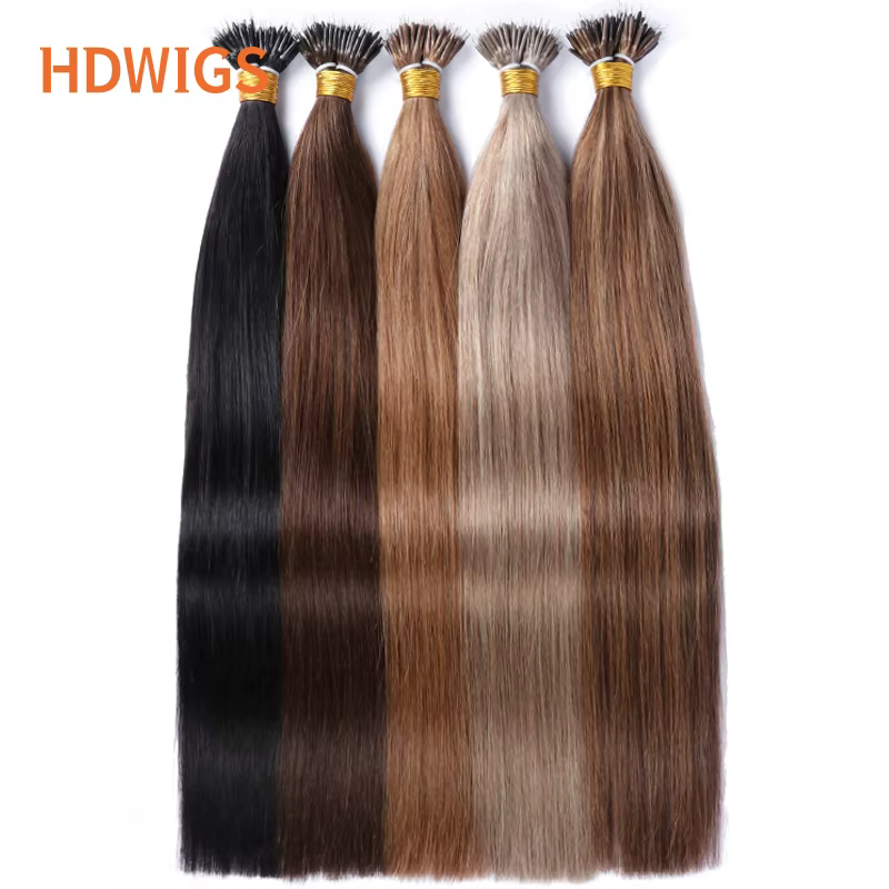 Nanoring Extension de cheveux droite haute qualité Extensions