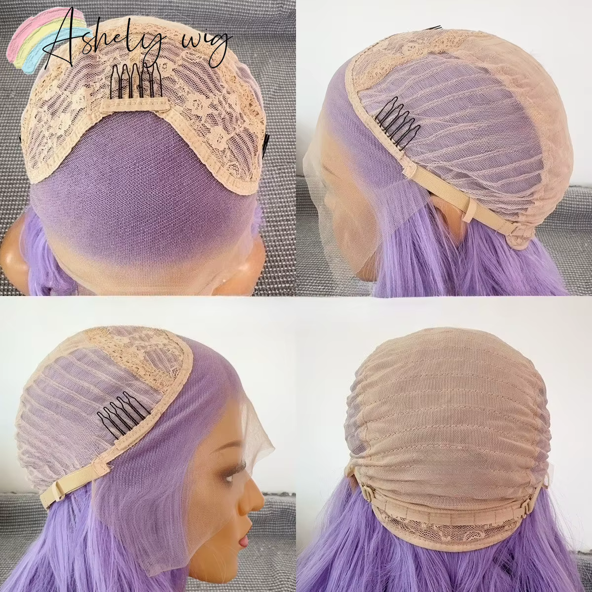 Perruque de Cosplay violette pour femmes