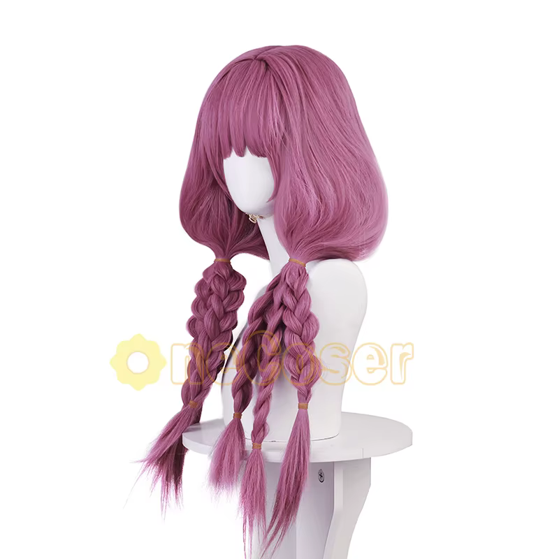 Aura Cosplay Perruque, Cheveux en Fibre et Bonnet