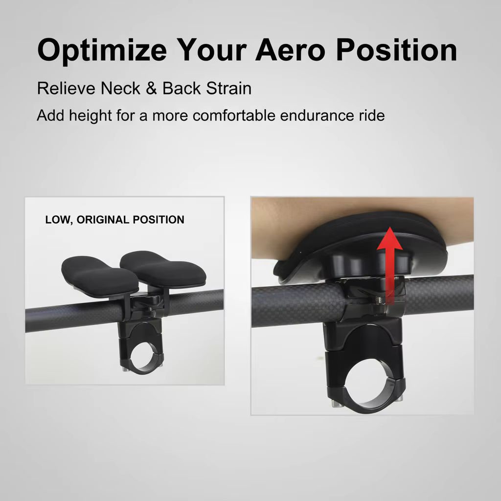 Entretoise de guidon en alliage d'aluminium TT Aerobar pour guidon de 31,8 mm – Kit d'extension pour vélo de route et triathlon (modulaire, empilable 10 mm/20 mm)