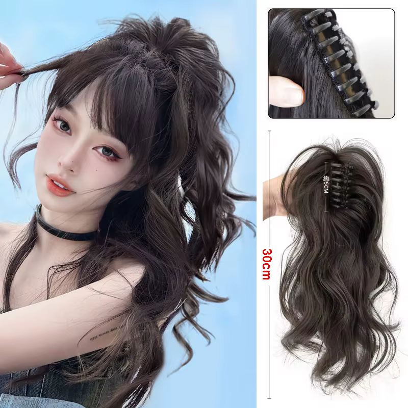 12 pouces/30CM pince à griffe synthétique en queue de cheval Extensions de cheveux