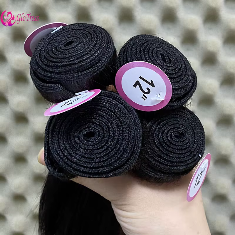 Mèches brésiliennes naturelles Remy vierges non traitées de qualité 12A