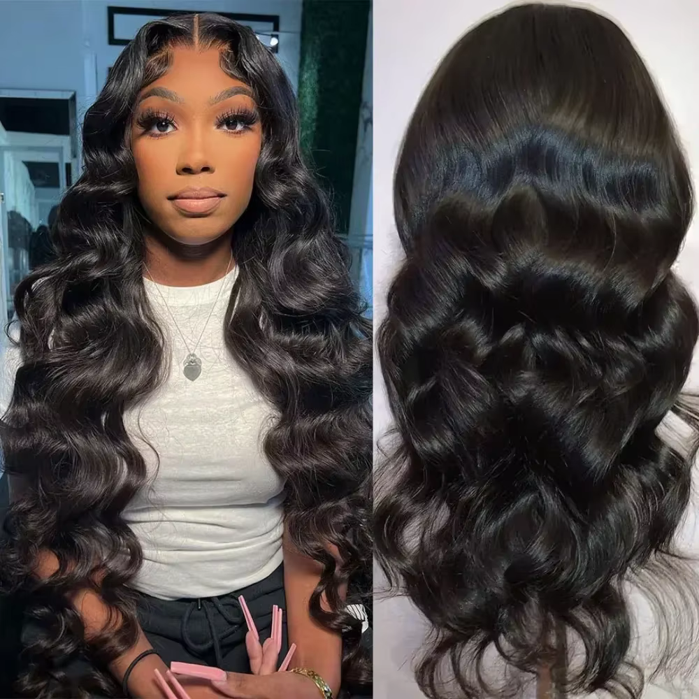 Nouvelles perruques synthétiques Body Wave 13*4 Lace Front