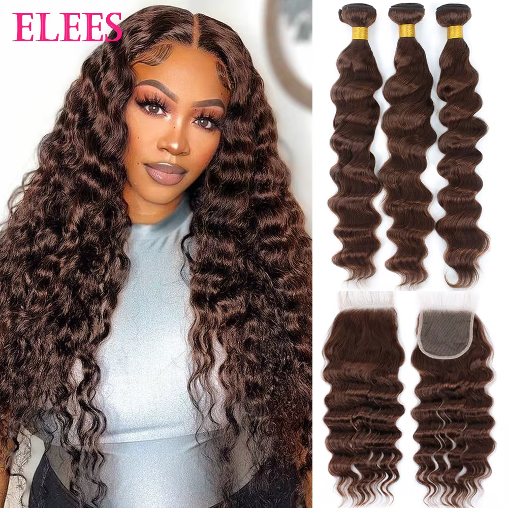 Extensions de cheveux humains ondulés 12A