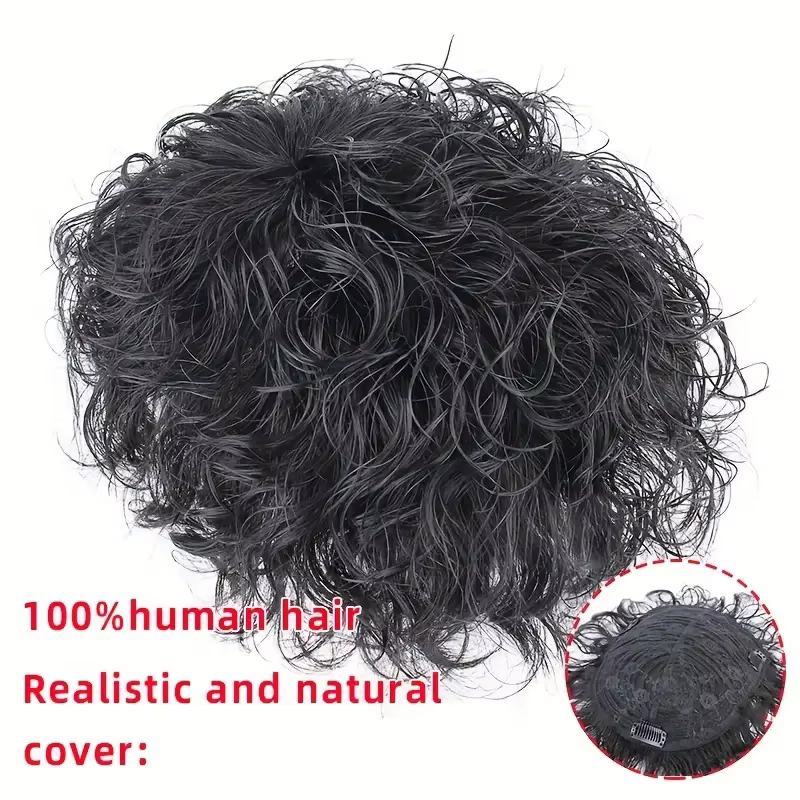 Perruque de cheveux humains réaliste pour hommes