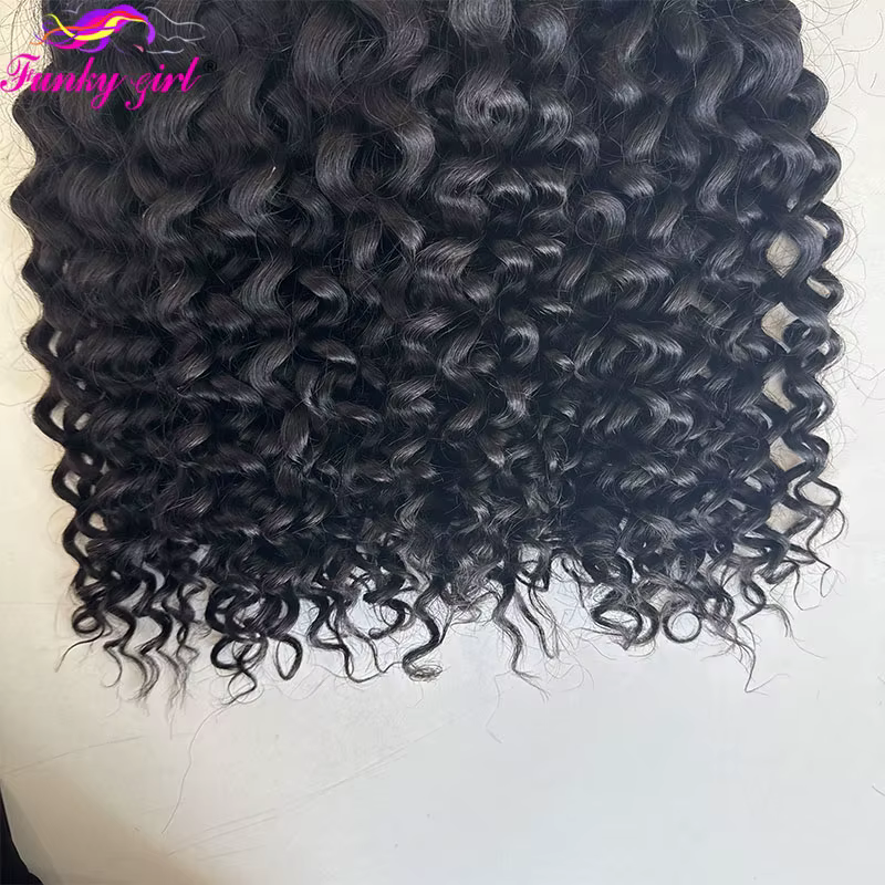 12A vague d'eau en vrac cheveux humains paquets complets naturel noir brésilien
